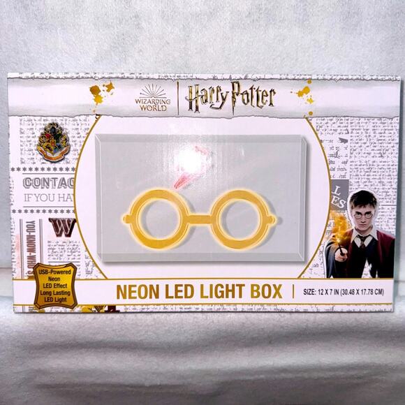 NIB Harry Potter Chibi Glasses Neon LED Light Box 12”x7”x2” - Picture 1 of 3